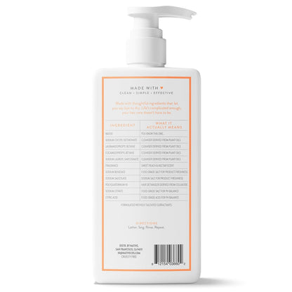 Native Moisturizing Shampoo Sweet Peach & Nectar – Clean Beauty Essential for an Uncluttered Shower, 16.5 fl oz