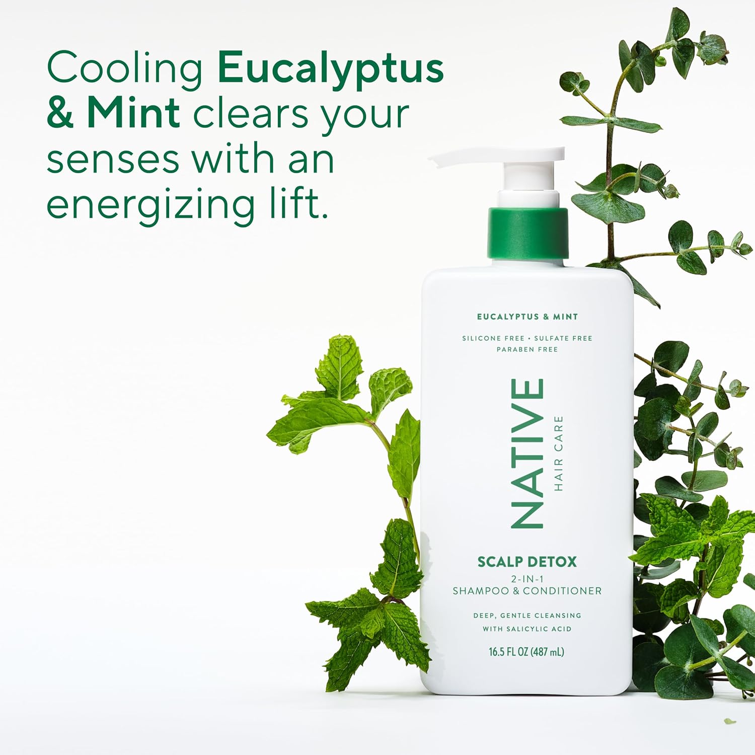 Native Scalp Detox Shampoo & Conditioner – Eucalyptus and Spearmint Scented 2-Pack for Aromatherapy Shower Ritual