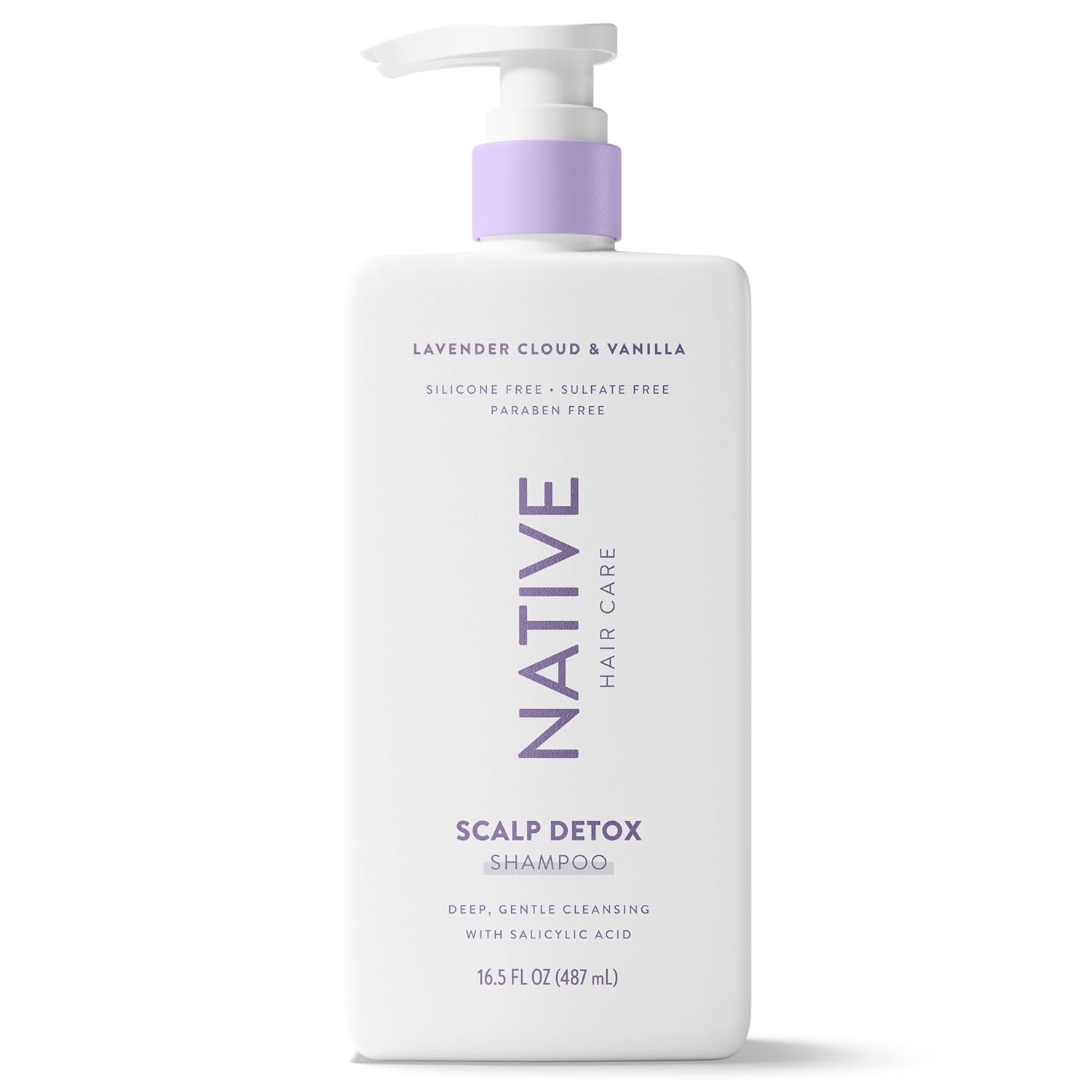 Native Scalp Detox Shampoo Lavender Cloud & Vanilla 16.5 fl oz – Calming Scent Blend for Yoga Room & Meditation Self-Care