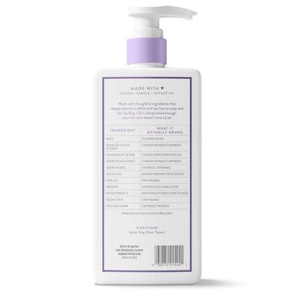 Native Scalp Detox Shampoo Lavender Cloud & Vanilla 16.5 fl oz – Calming Scent Blend for Yoga Room & Meditation Self-Care