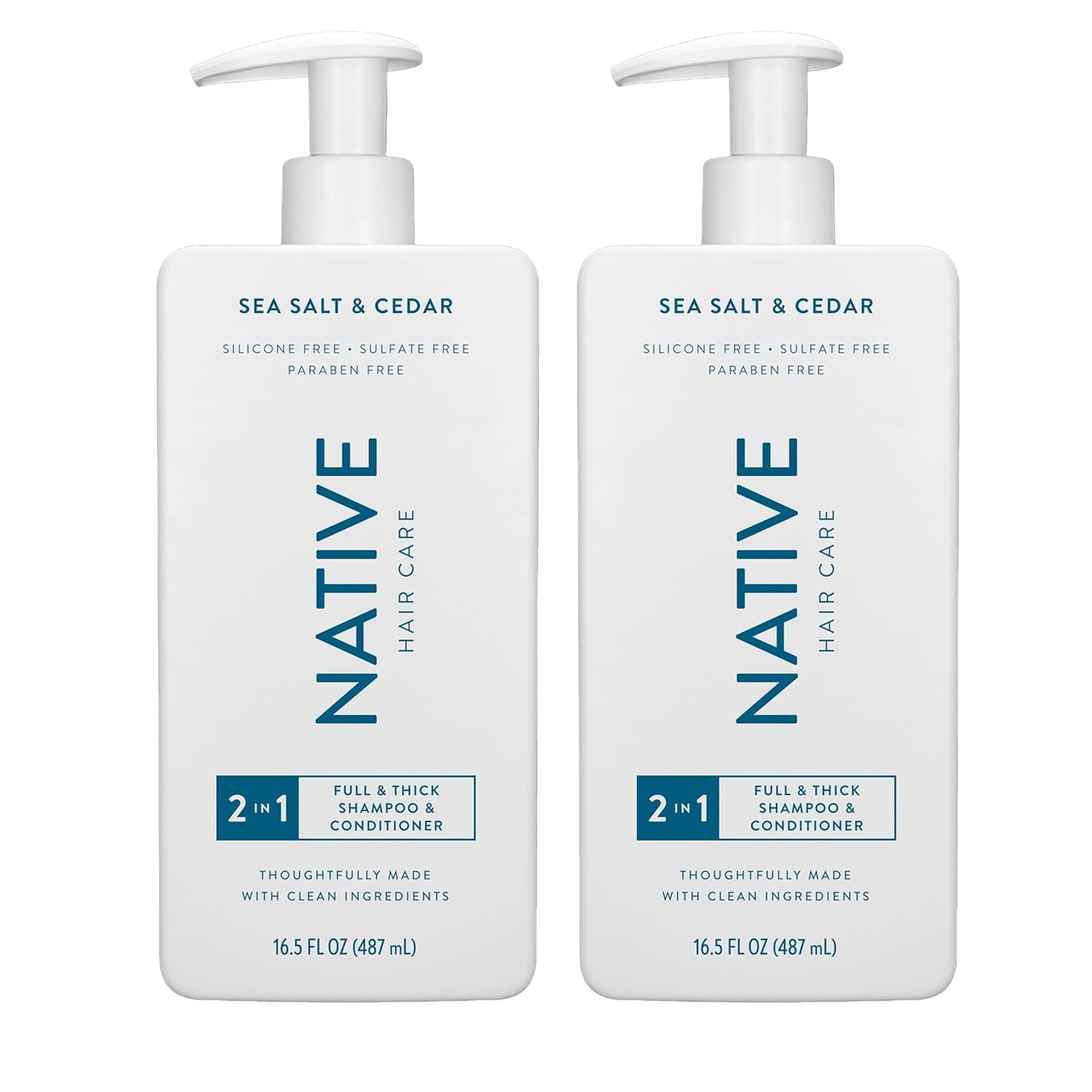 Native Sea Salt & Cedar 2-in-1 Shampoo and Conditioner – Streamlined Shower Staple for the Intentional Home