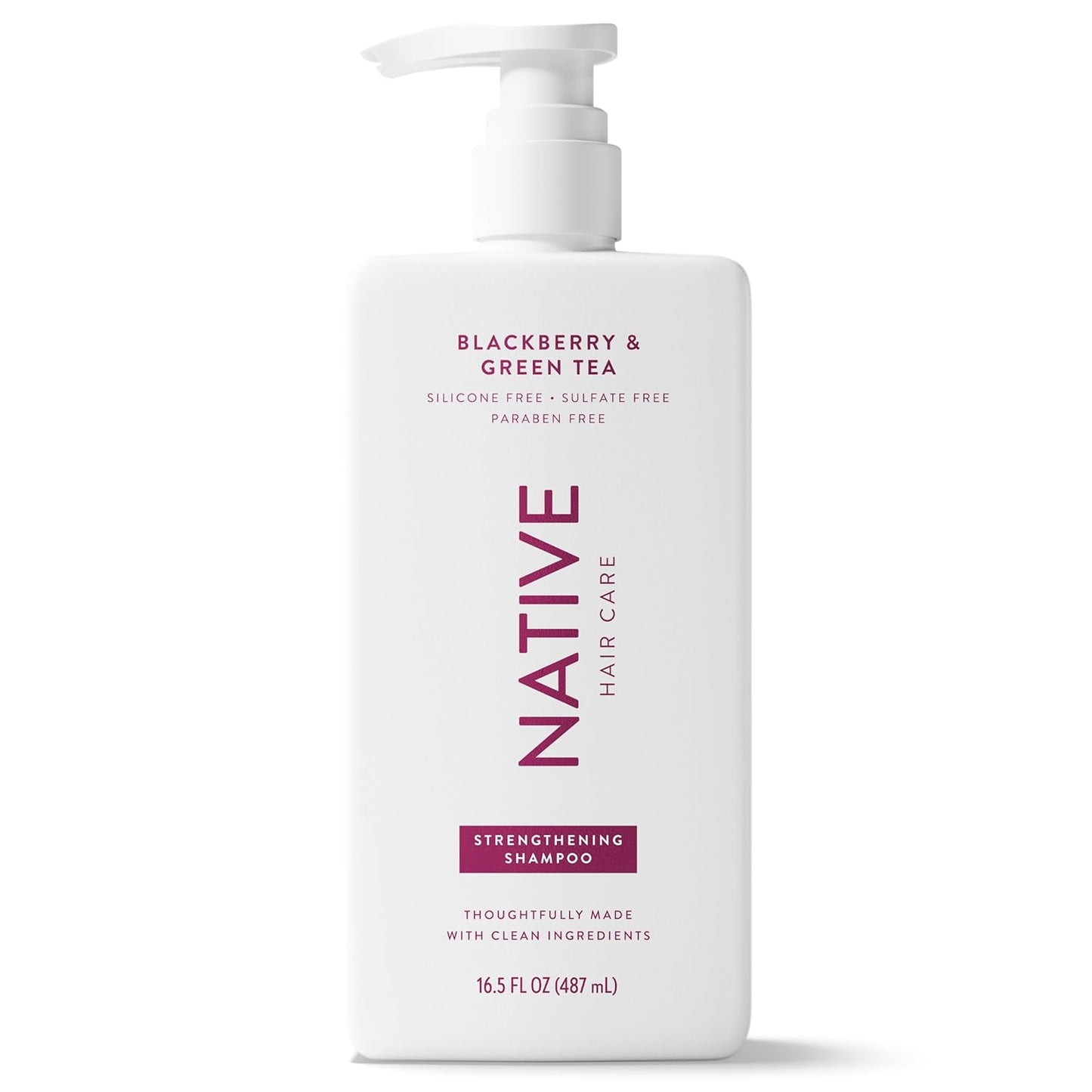 Native Strengthening Shampoo Blackberry & Green Tea 16.5 fl Oz – Clean, Multi-Use Wash for an Uncluttered Vanity