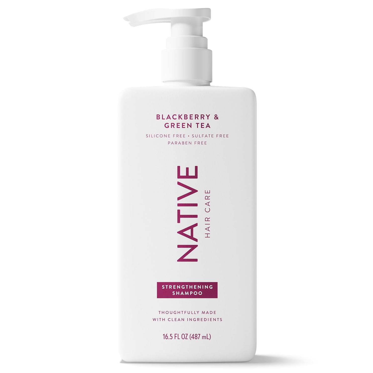 Native Strengthening Shampoo Blackberry & Green Tea 16.5 fl Oz – Clean, Multi-Use Wash for an Uncluttered Vanity
