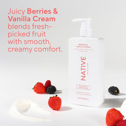 Native Volumizing Conditioner Berries & Vanilla Cream – Clean Formula for an Uncluttered Haircare Shelf