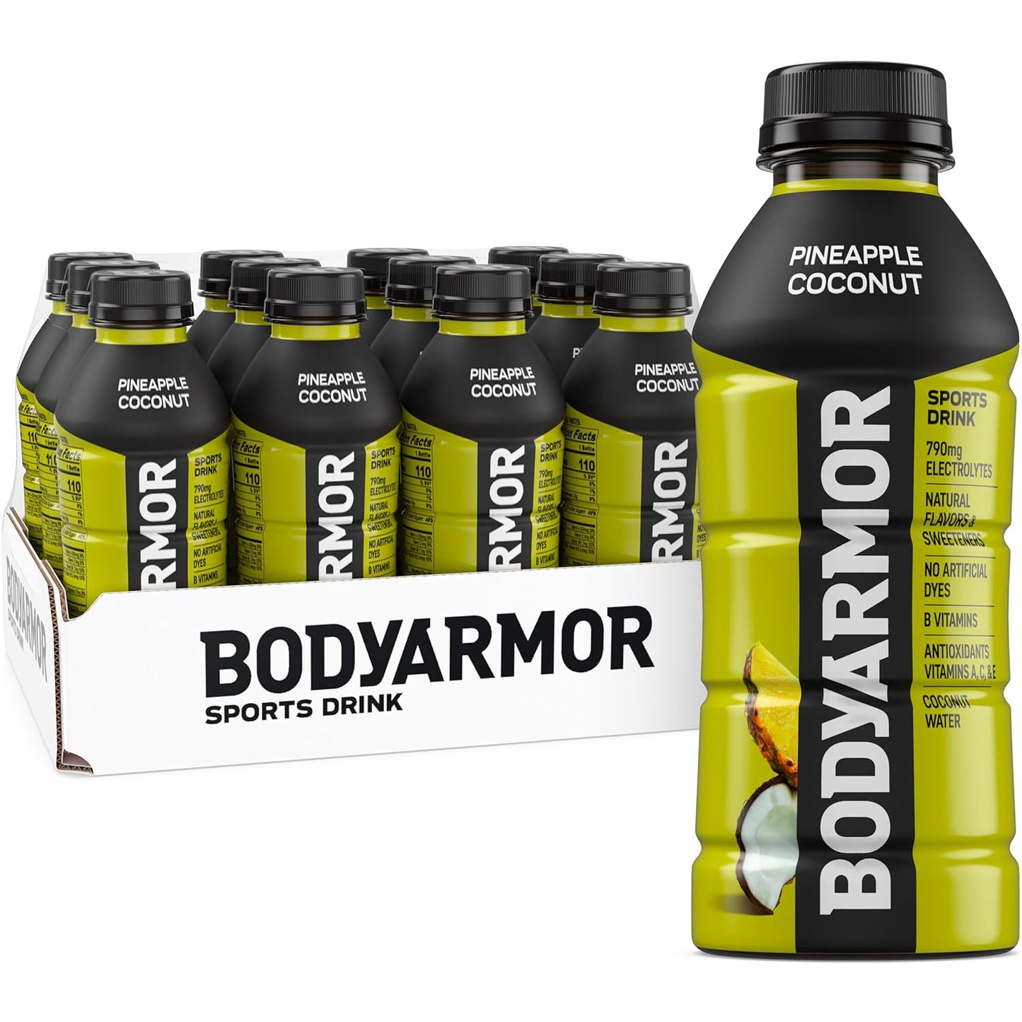 natural flavors and sweeteners (including cane sugar and stevia)