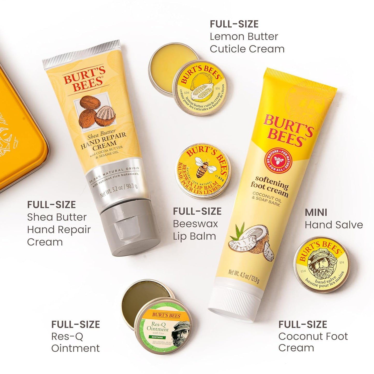 natural key ingredients including beeswax, shea butter, lemon butter, coconut, and vitamin e