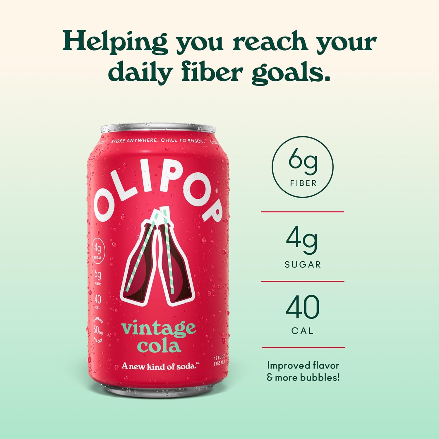 naturally sweetened with stevia leaf and cassava root syrup—no high-fructose corn syrup