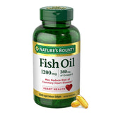 Nature's Bounty Omega 3 Fish Oil - Practical Health Gift for Parents and Grandparents, Burpless Softgel, 360 mg, 200 Ct