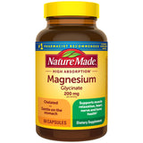Nature Made Chelated Magnesium 200 mg – Pharmacist Recommended Safe Daily Mineral Support, 60 Capsules