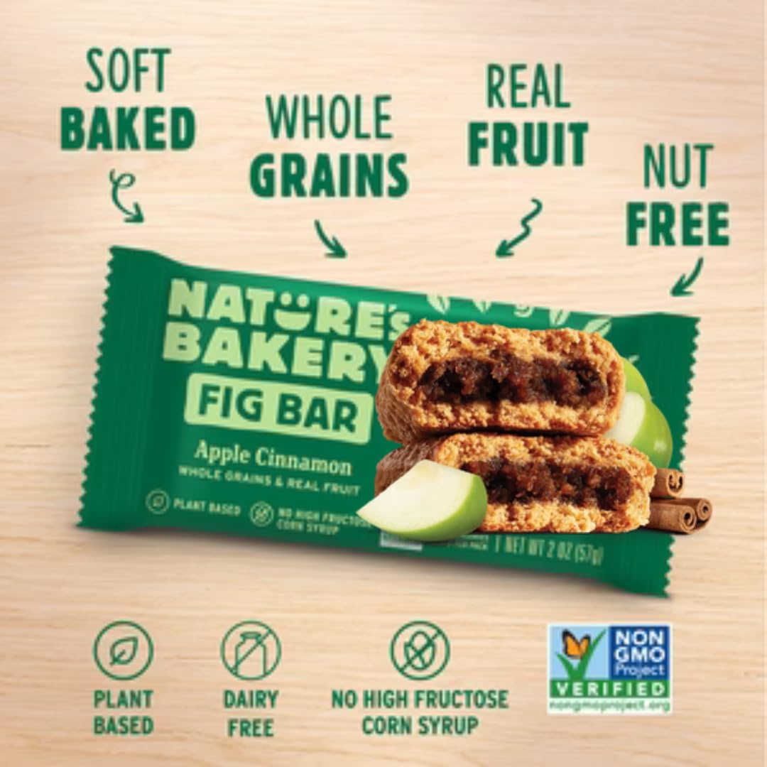 Nature's Bakery Fig Bars Variety Pack – Healthy School Lunch Snack for Kids, 28 Count Whole Grain Lunchbox Treats