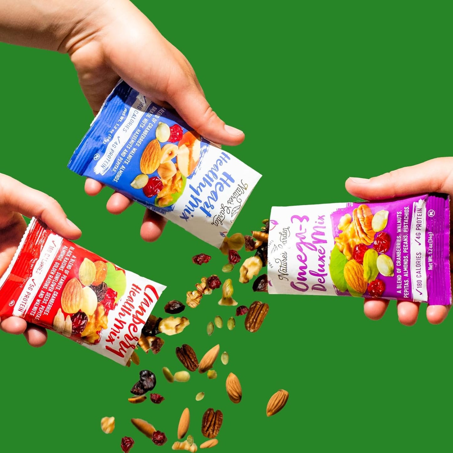 Nature's Garden Healthy Trail Mix Snack Pack – Nut-and-Fruit Lunch Box Variety for Kids