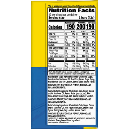Nature Valley Crunchy Granola Bars – Healthy School Lunch Snack for Kids, Whole Grain Two-Bar Pouches