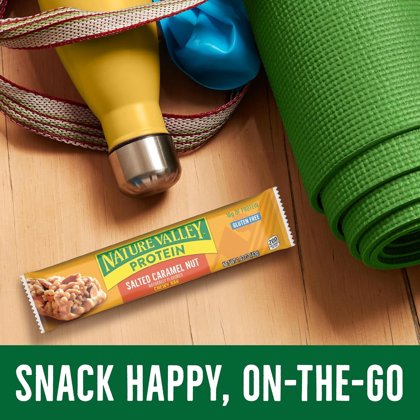 Nature Valley Protein Chewy Bars – Hiking and Backpacking Trail Snack with 10g Protein, 15 Count Salted Caramel Nut