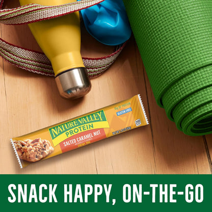 Nature Valley Protein Chewy Bars – Hiking and Backpacking Trail Snack with 10g Protein, 15 Count Salted Caramel Nut
