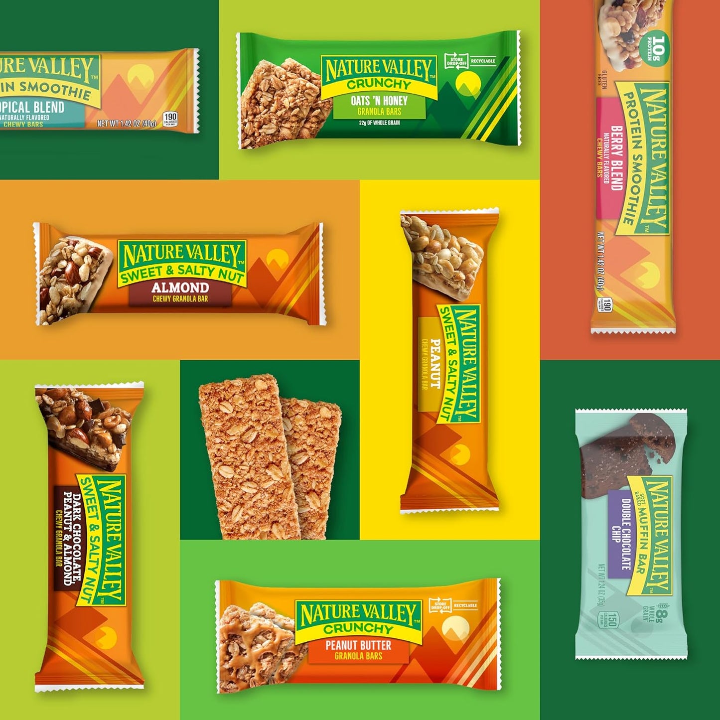 Nature Valley Protein Chewy Bars – Hiking and Backpacking Trail Snack with 10g Protein, 15 Count Salted Caramel Nut