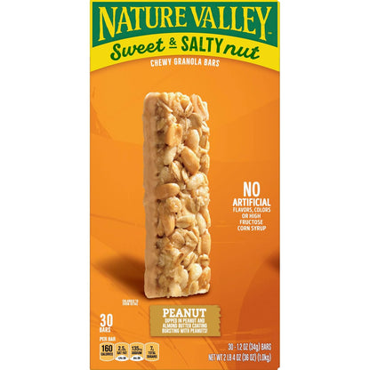 Nature Valley Sweet and Salty Nut Granola Bars – Lunch Box Snack for Kids, Individually Wrapped Family Pack