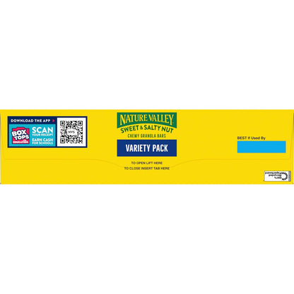 Nature Valley Sweet and Salty Nut Granola Bars – School Lunch Box Snack Variety for Kids, 15 Bars 18 oz