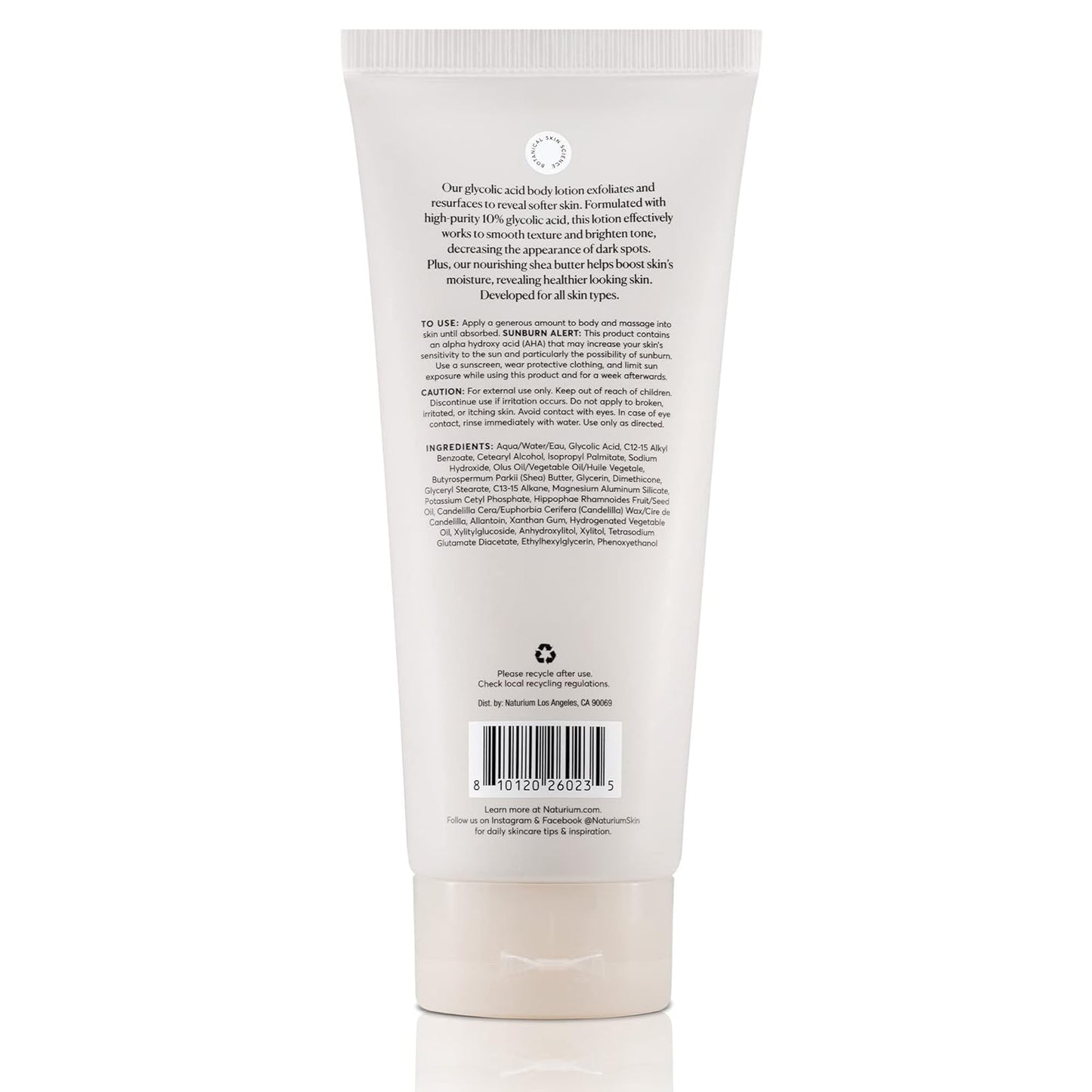 Naturium The Smoother Glycolic Acid Body Lotion – One-Step Resurface and Hydrate for a Cluttered-Free Vanity