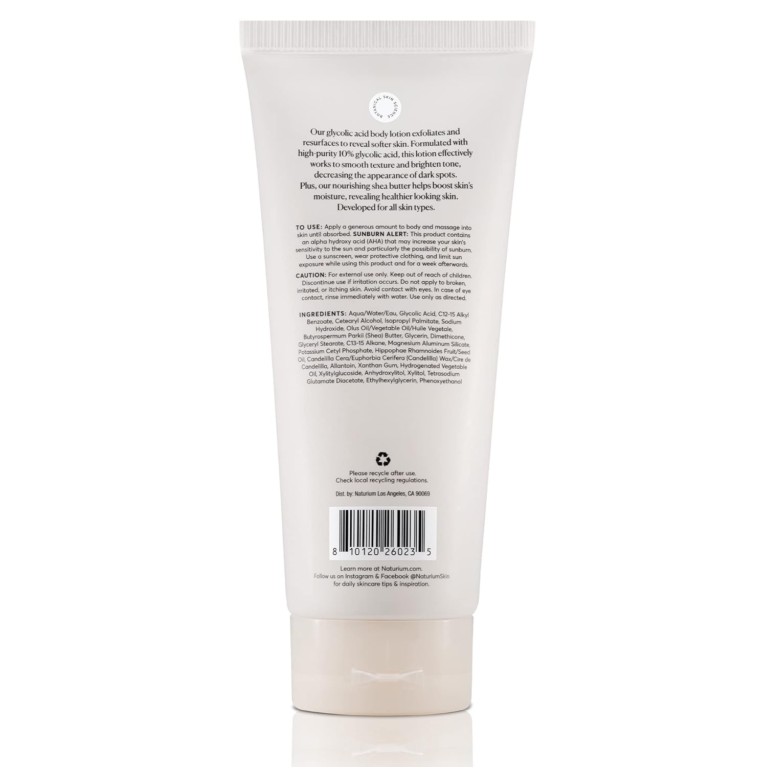 Naturium The Smoother Glycolic Acid Body Lotion – One-Step Resurface and Hydrate for a Cluttered-Free Vanity