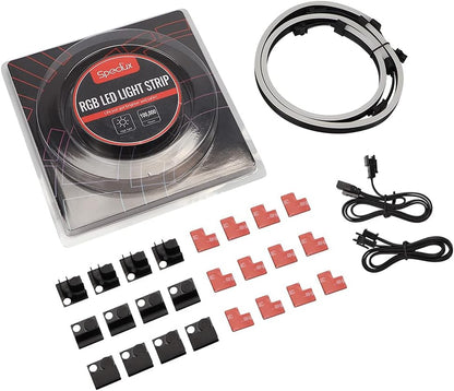 NEON WS2812 Magnetic RGB Strip Light – Tool-Free No-Drill Install for Kid & Pet-Safe PC Builds, 2x15.7in with 12 Neodymium Magnets