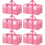 LotFancy Heavy Duty Storage Bags – Sleek Neutral-Tone Totes for Capsule Wardrobe and Linen Storage