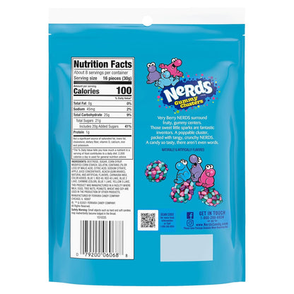NERDS Juicy Gummy Clusters – Kid-Friendly Classroom Exchange Candy for Valentine's Day and Holiday Parties, 8 oz Bag