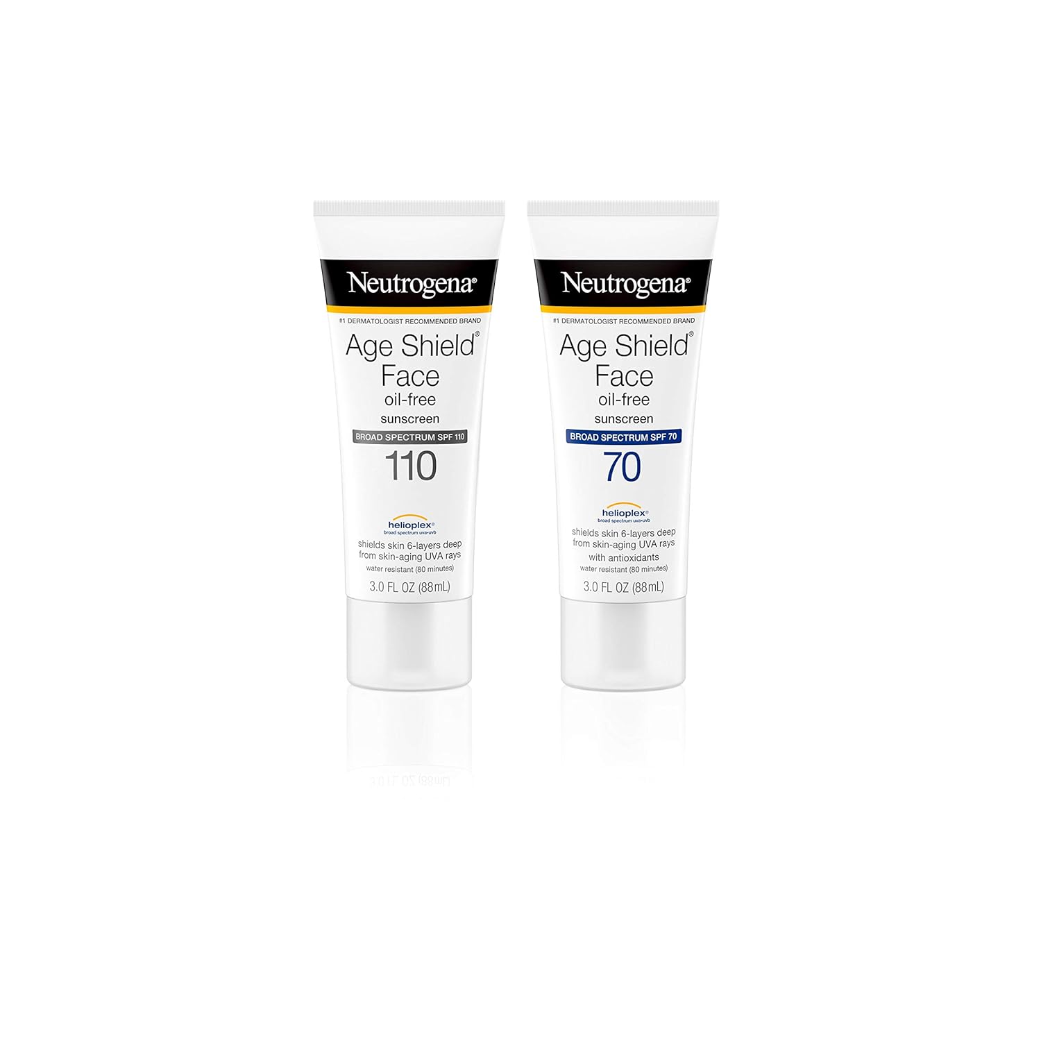 Neutrogena Age Shield Face Sunscreen SPF 70 – Trail and Beach Sun Protection for Hiking, Biking, and Boating Days