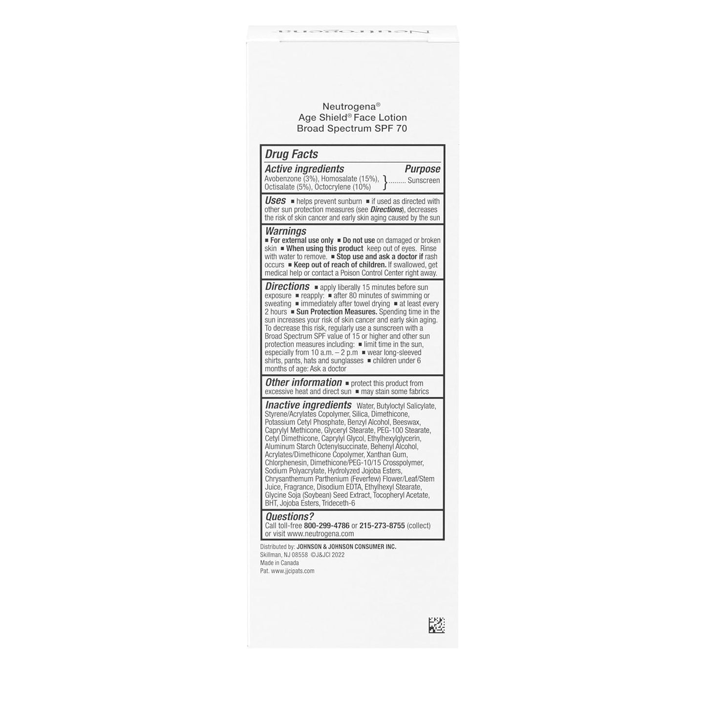 Neutrogena Age Shield Face Sunscreen SPF 70 – Trail and Beach Sun Protection for Hiking, Biking, and Boating Days