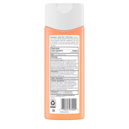 Neutrogena Body Clear Acne Body Wash 2% Salicylic Acid – Dermatologist-Tested, Non-Comedogenic Daily Treatment for Body Acne