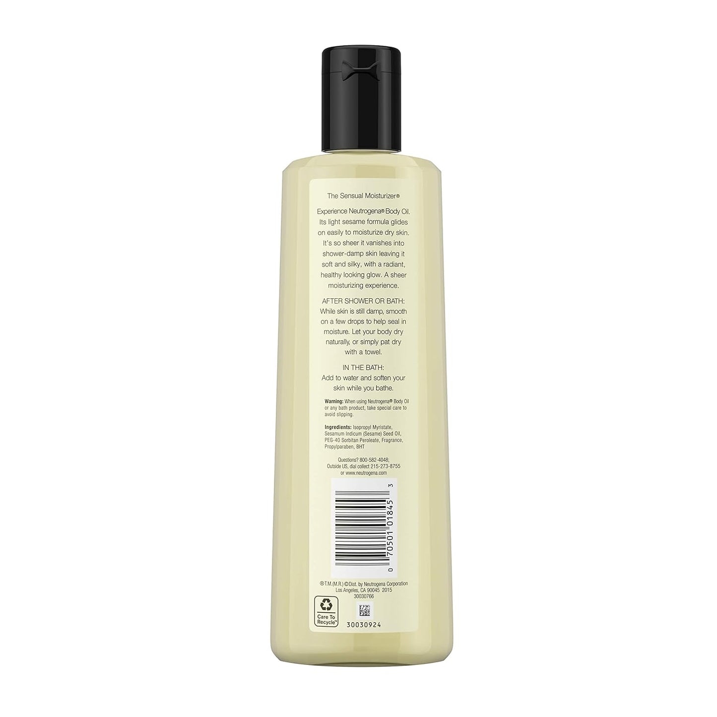 Neutrogena Body Oil Light Sesame Formula – Thoughtful Birthday Gift for Her, Radiant Glow Body Moisturizer for Women