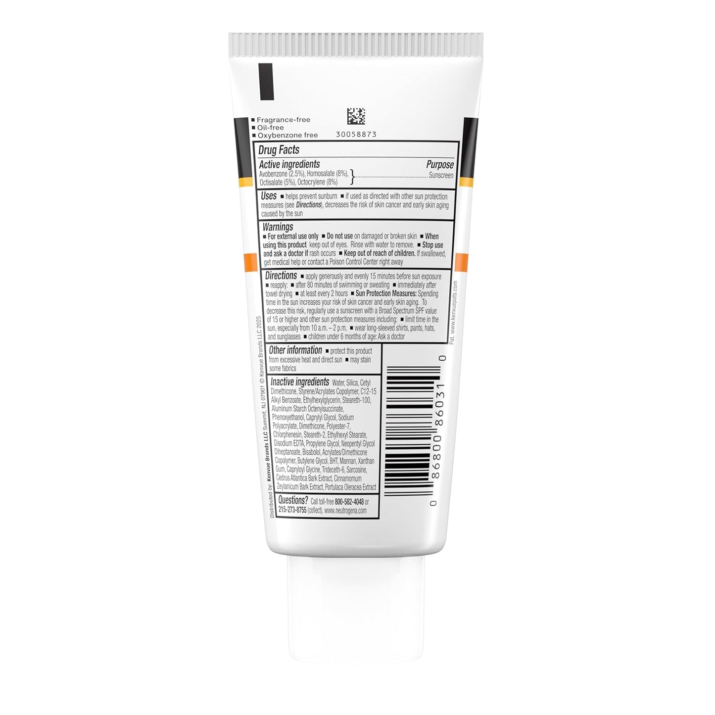 Neutrogena Clear Face Sunscreen SPF 30 – 80-Minute Water-Resistant Lotion for Hiking and Beach Days
