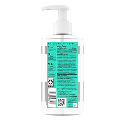 Neutrogena Evenly Clear 2% Salicylic Acid & 2% PHA Acne Cleanser – Gentle, Non-Irritating Formula Safe for Sensitive Daily Use