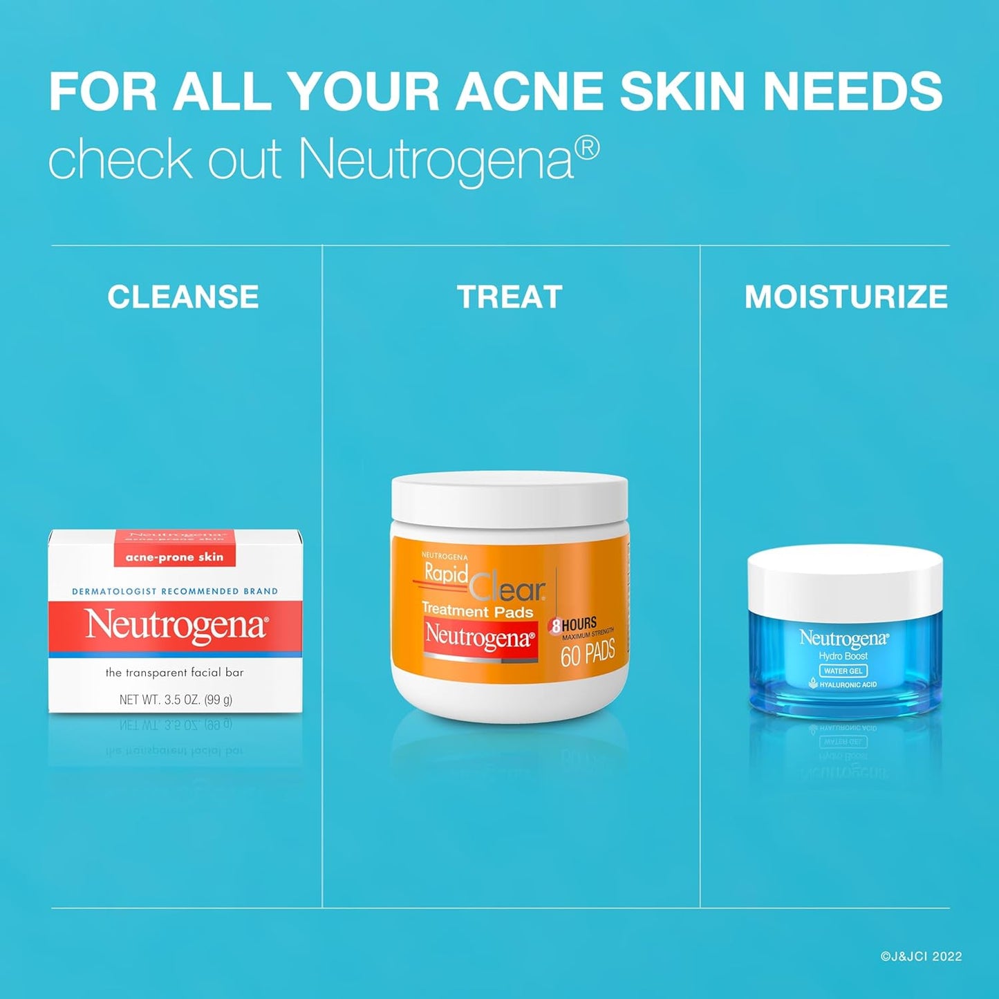 Neutrogena Facial Cleansing Bar for Acne-Prone Skin – Simple Transparent Soap for an Uncluttered Vanity