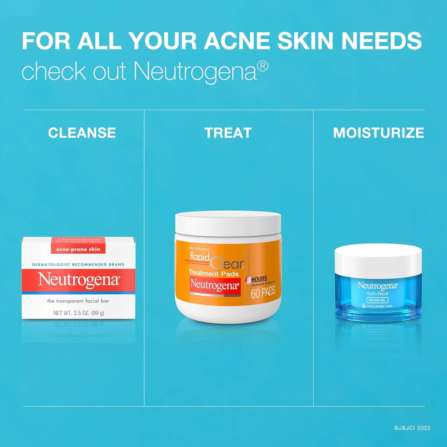 Neutrogena Facial Cleansing Bar for Acne-Prone Skin – Simple Transparent Soap for an Uncluttered Vanity