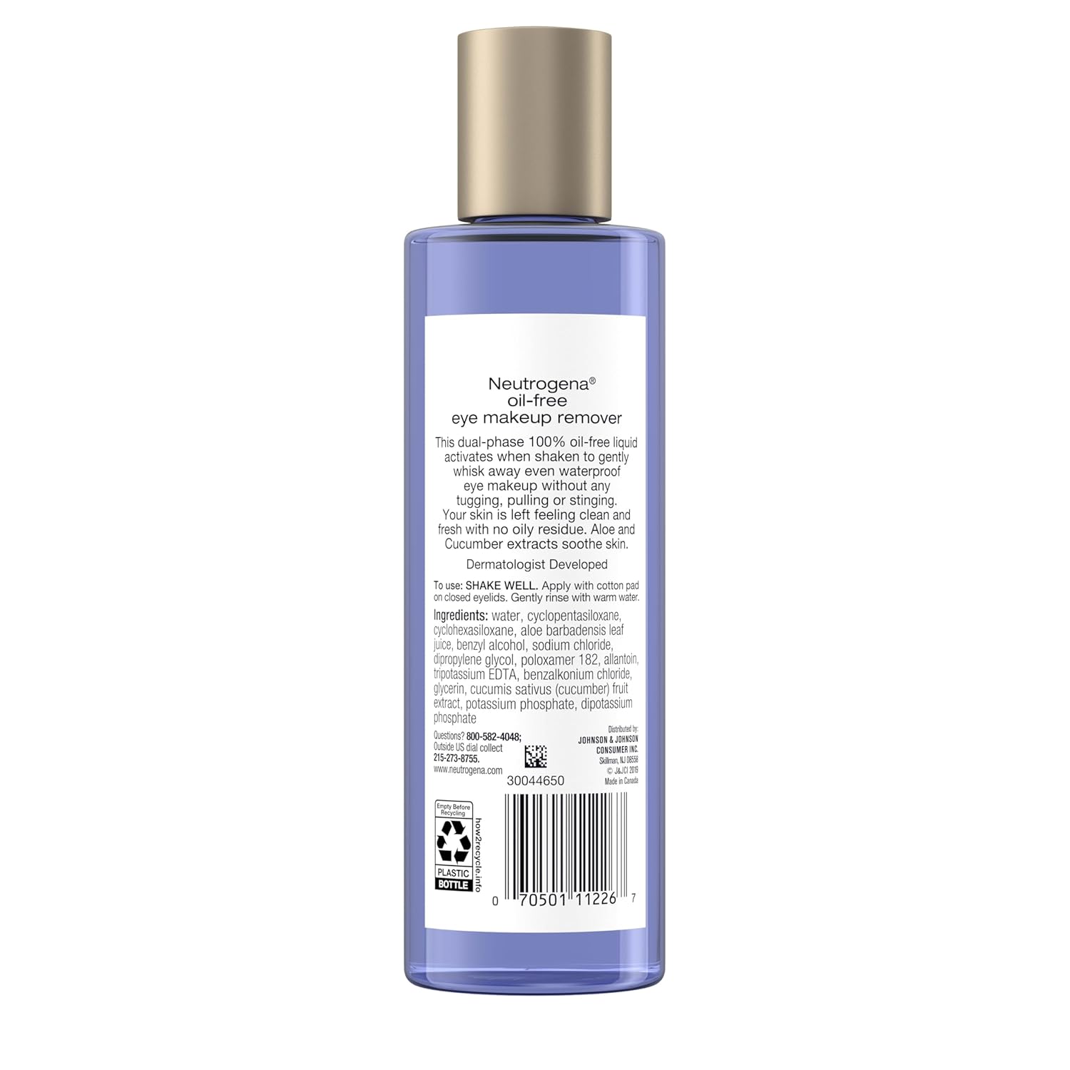 Neutrogena Gentle Oil-Free Eye Makeup Remover – Calming Nightly Skincare Ritual for Sensitive Eyes