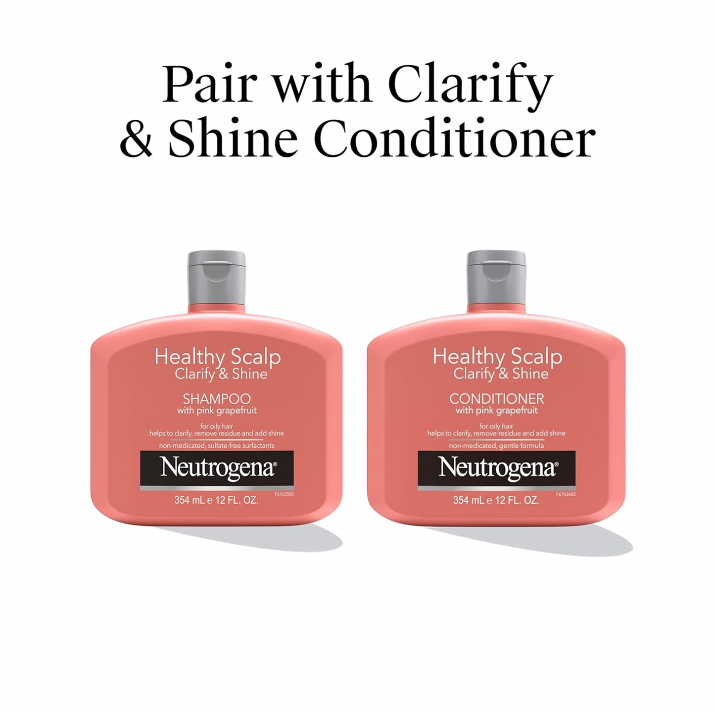 Neutrogena Healthy Scalp Clarifying Shampoo – Safer Color-Safe Wash for Color-Treated Hair, Free From Harsh Chemicals 12 fl oz
