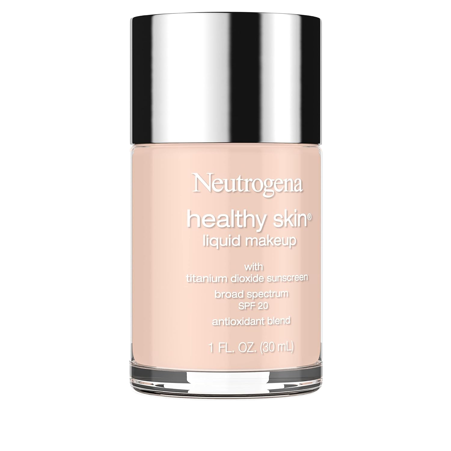 Neutrogena Healthy Skin Liquid Foundation – One-Step Makeup and Skincare, Clean Beauty Counter Staple with SPF 20