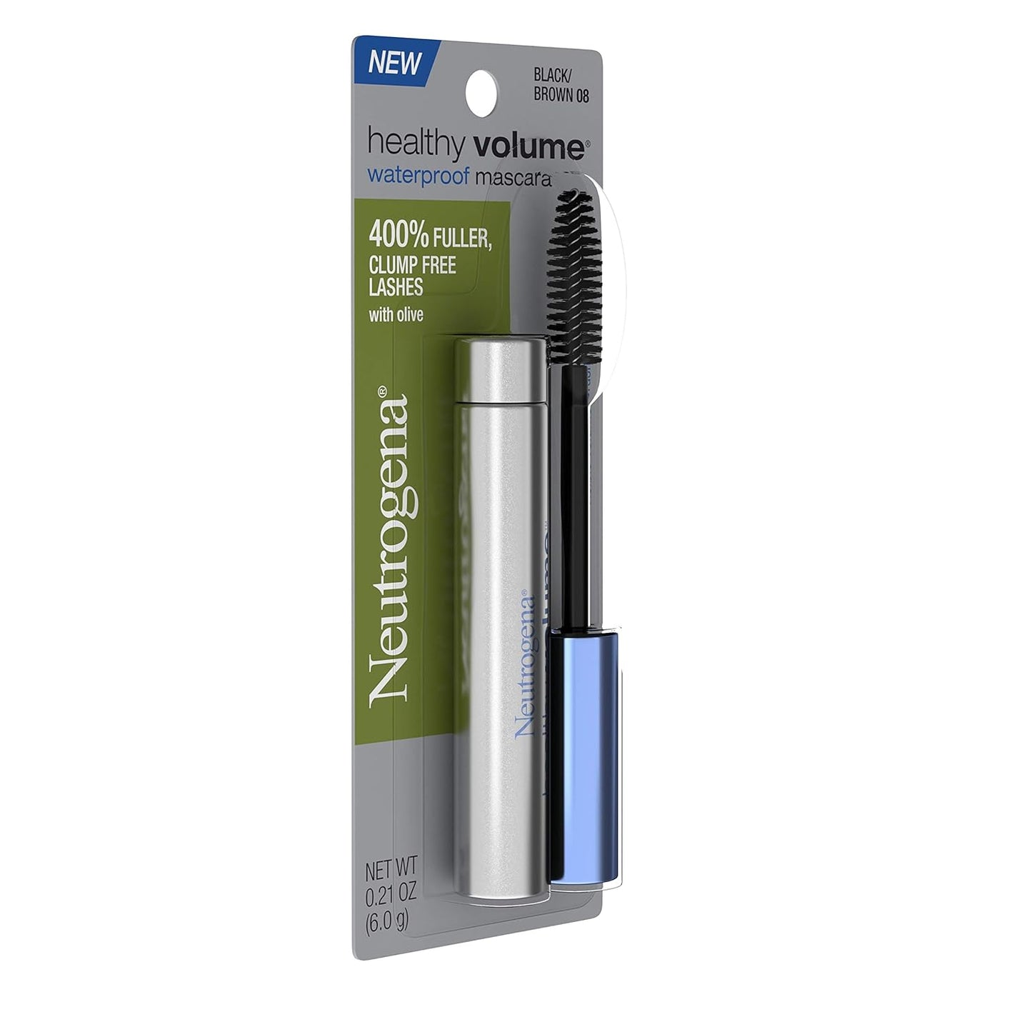 Neutrogena Healthy Volume Lash-Plumping Waterproof Mascara – Gentle Choice for Sensitive Eyes and Contact Lens Wearers, Dermatologist- and Ophthalmologist-Tested