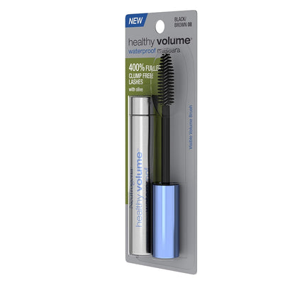 Neutrogena Healthy Volume Lash-Plumping Waterproof Mascara – Self-Care Beauty Essential for Mindful Morning Routines, Conditioning Lash Serum with Olive Oil