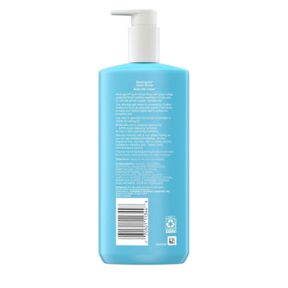 Neutrogena Hydro Boost Body Gel Cream with Hyaluronic Acid – Fragrance-Free Hydration for Nightly Self-Care Rituals and Post-Shower Wind-Down