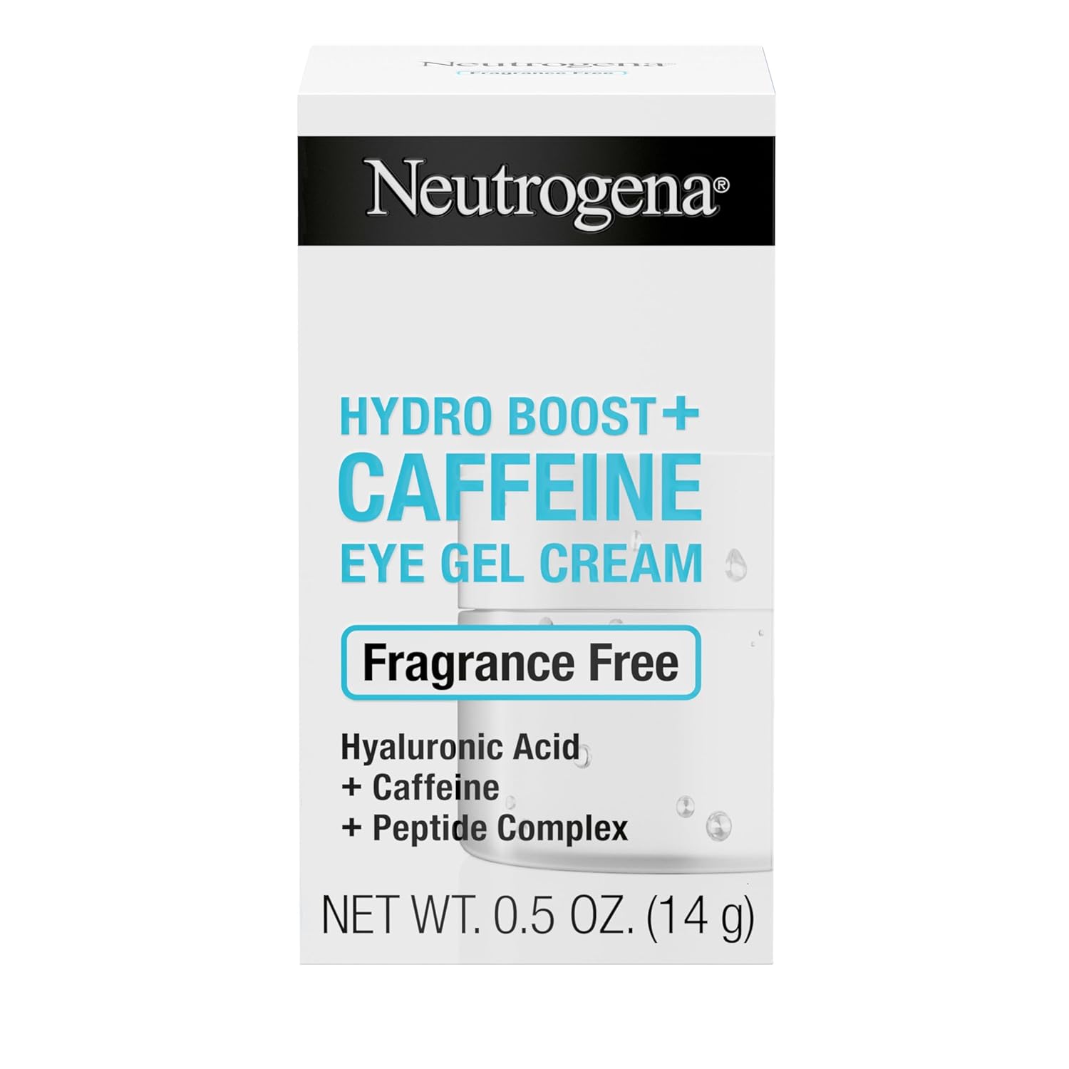 Neutrogena Hydro Boost Eye Cream – Clean Beauty Under Eye Treatment for Minimalist Vanity, Fragrance Free Jar 0.5 oz Single
