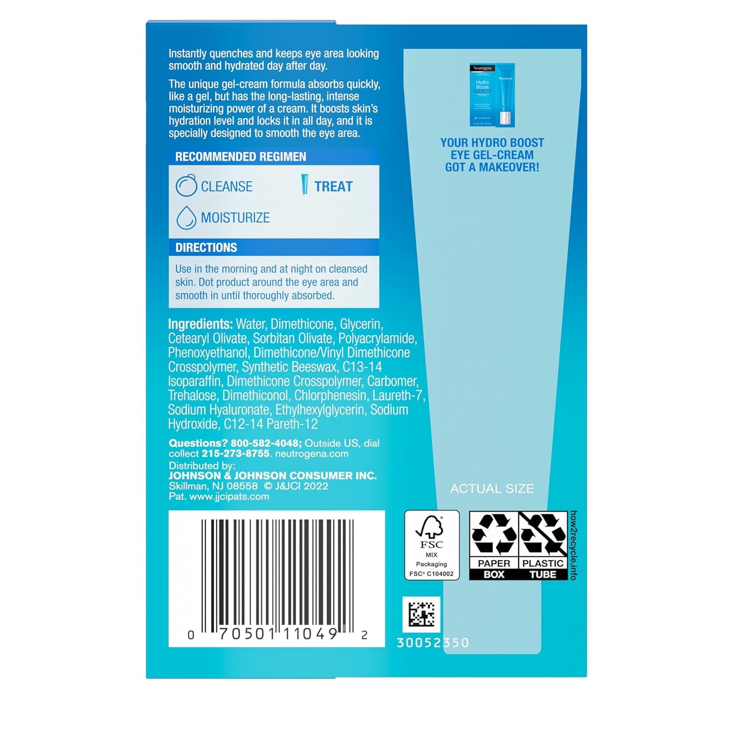 Neutrogena Hydro Boost Eye Cream – Daily Hydration Ritual for Morning & Night Skincare Self-Care