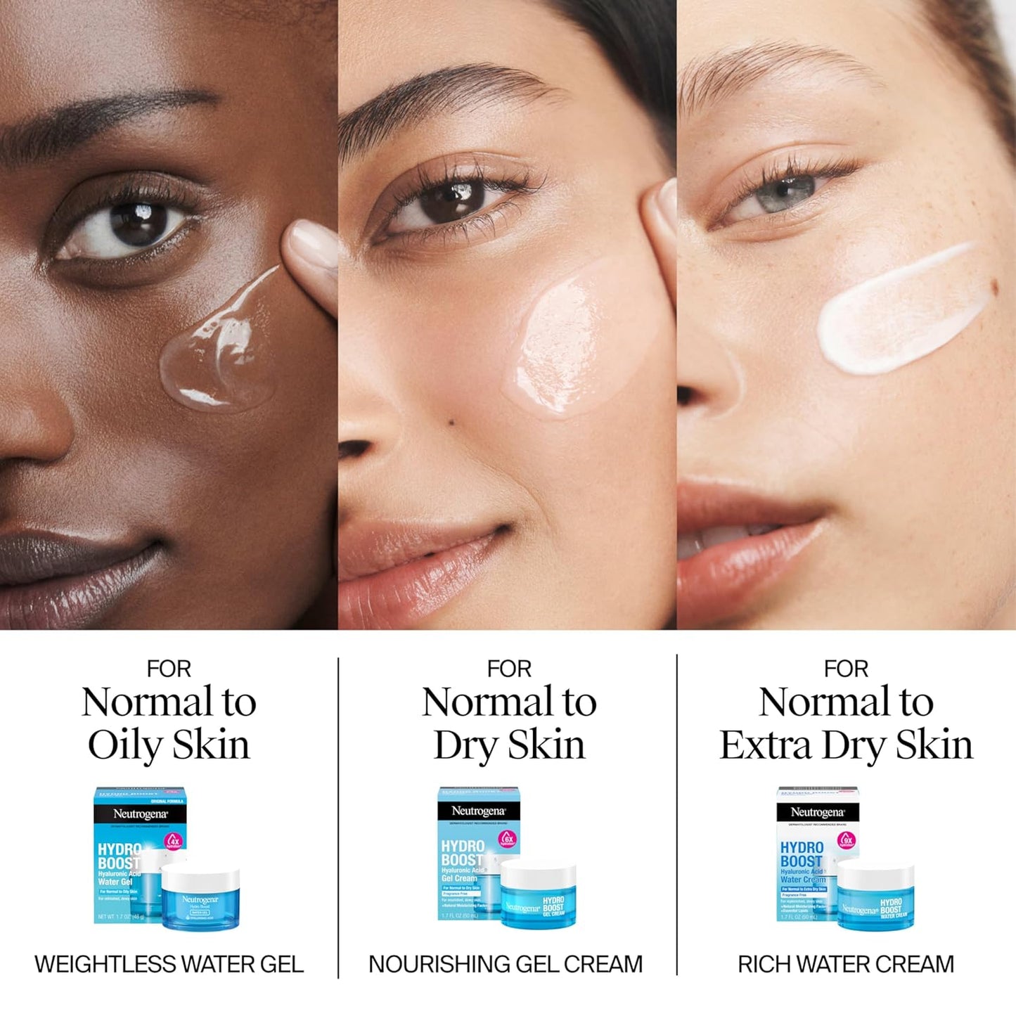 Neutrogena Hydro Boost Gel Cream and Cleanser Set – Birthday Gift for Women, Hyaluronic Acid Skincare Bundle with Travel Cleanser