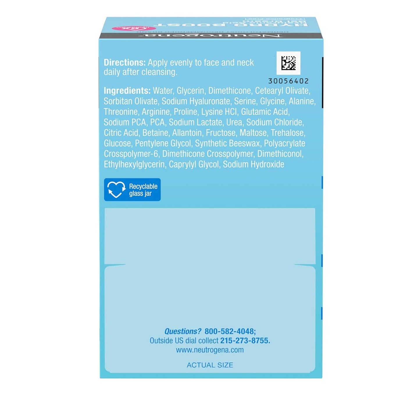 Neutrogena Hydro Boost Gel Cream and Trial Cleanser Set – Nightly Hydration Ritual for Sensitive Skin, Bedroom Nightstand Skincare
