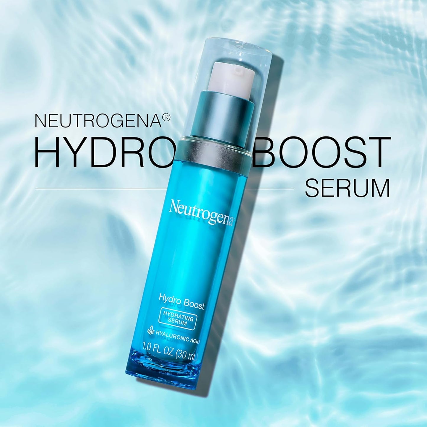 Neutrogena Hydro Boost Hyaluronic Acid Serum – Mindful Morning Hydration Ritual for Face & Neck, 1 fl. oz