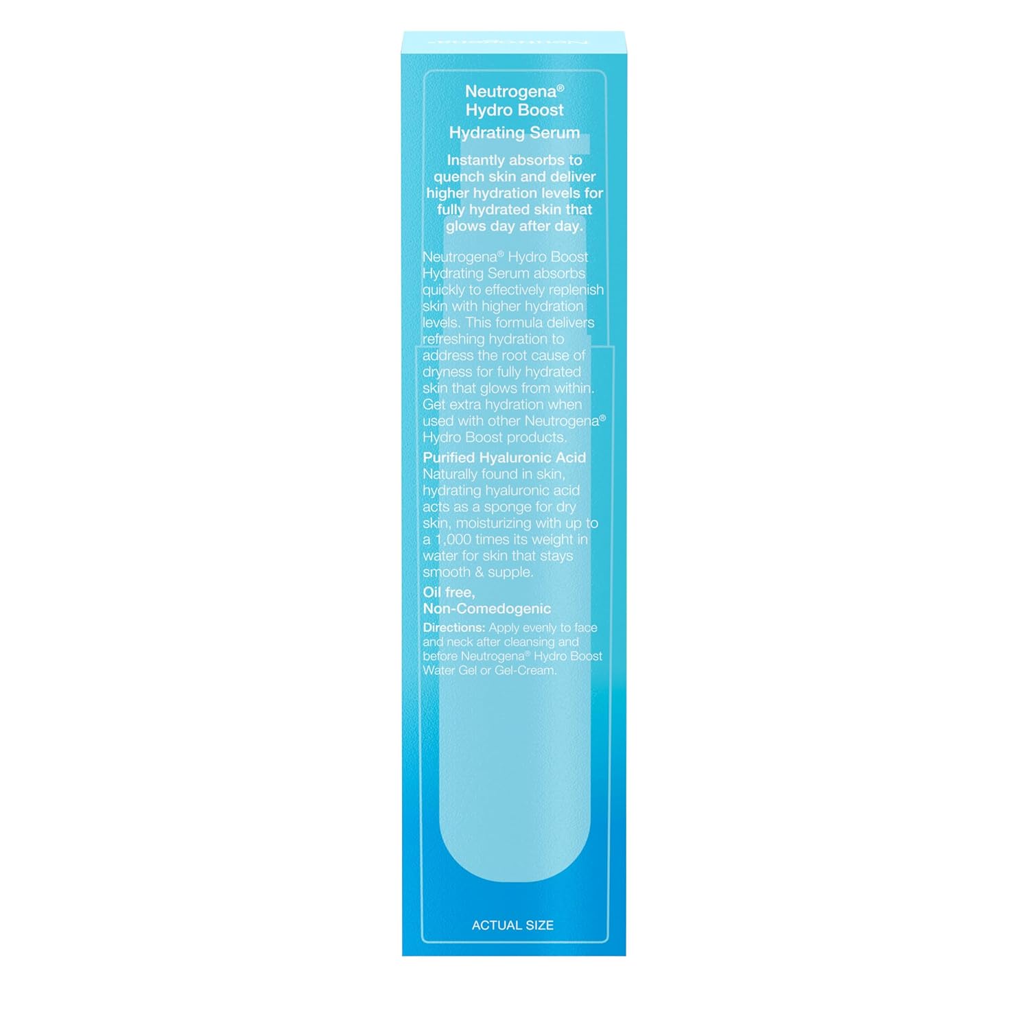 Neutrogena Hydro Boost Hyaluronic Acid Serum – Mindful Morning Hydration Ritual for Face & Neck, 1 fl. oz