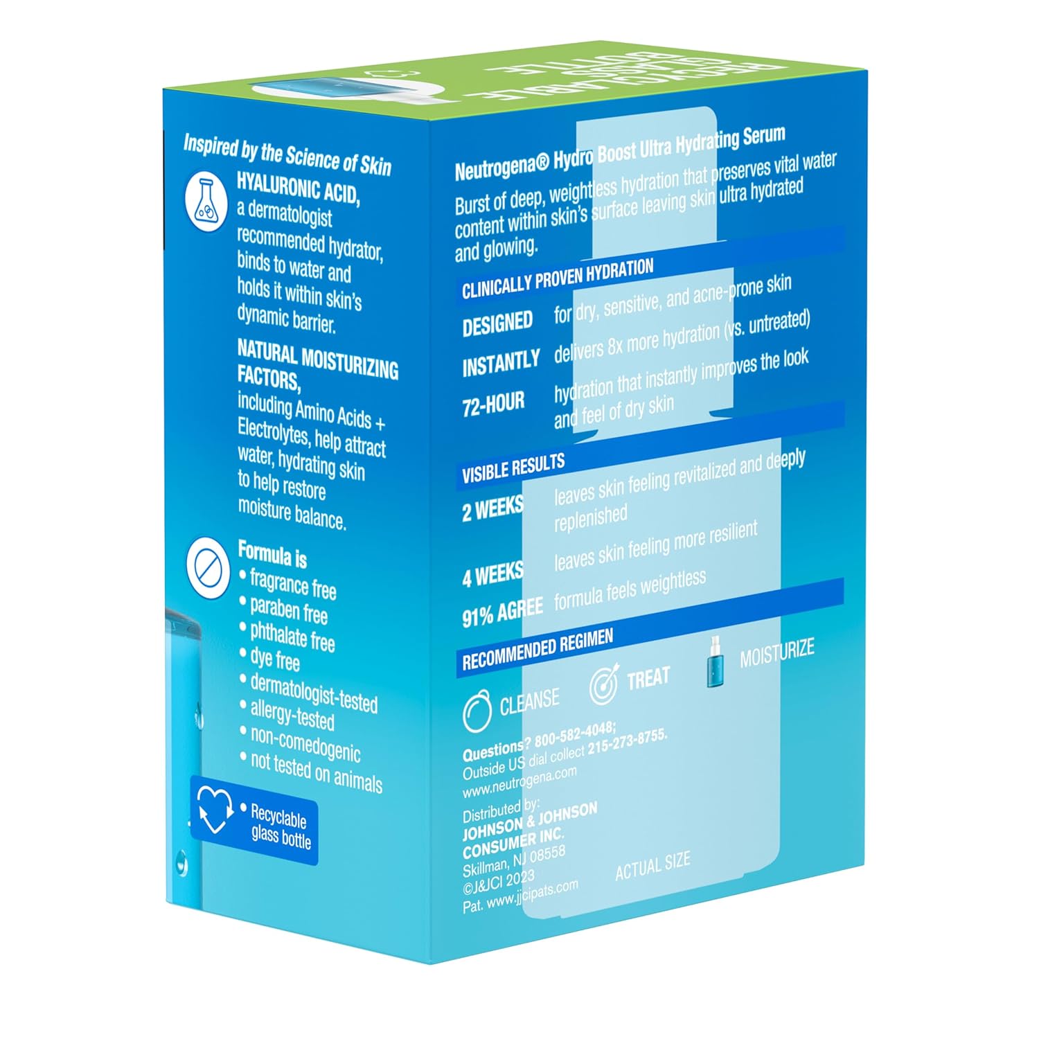 Neutrogena Hydro Boost Ultra Hydrating Serum – Clean-Design Hyaluronic Acid Serum for a Minimalist Bathroom Counter