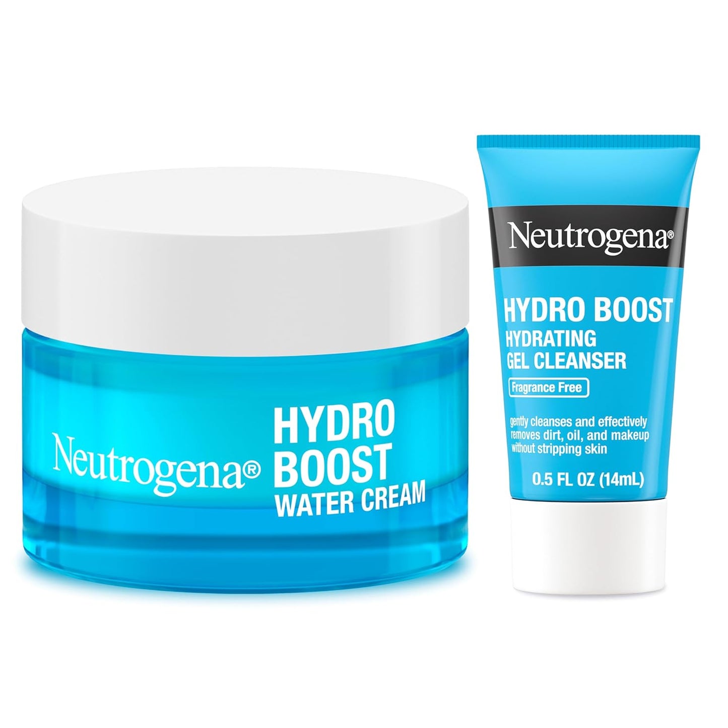 Neutrogena Hydro Boost Water Cream – Hydrating Night Ritual for Sensitive Skin, 72-Hour Moisture + Cleanser