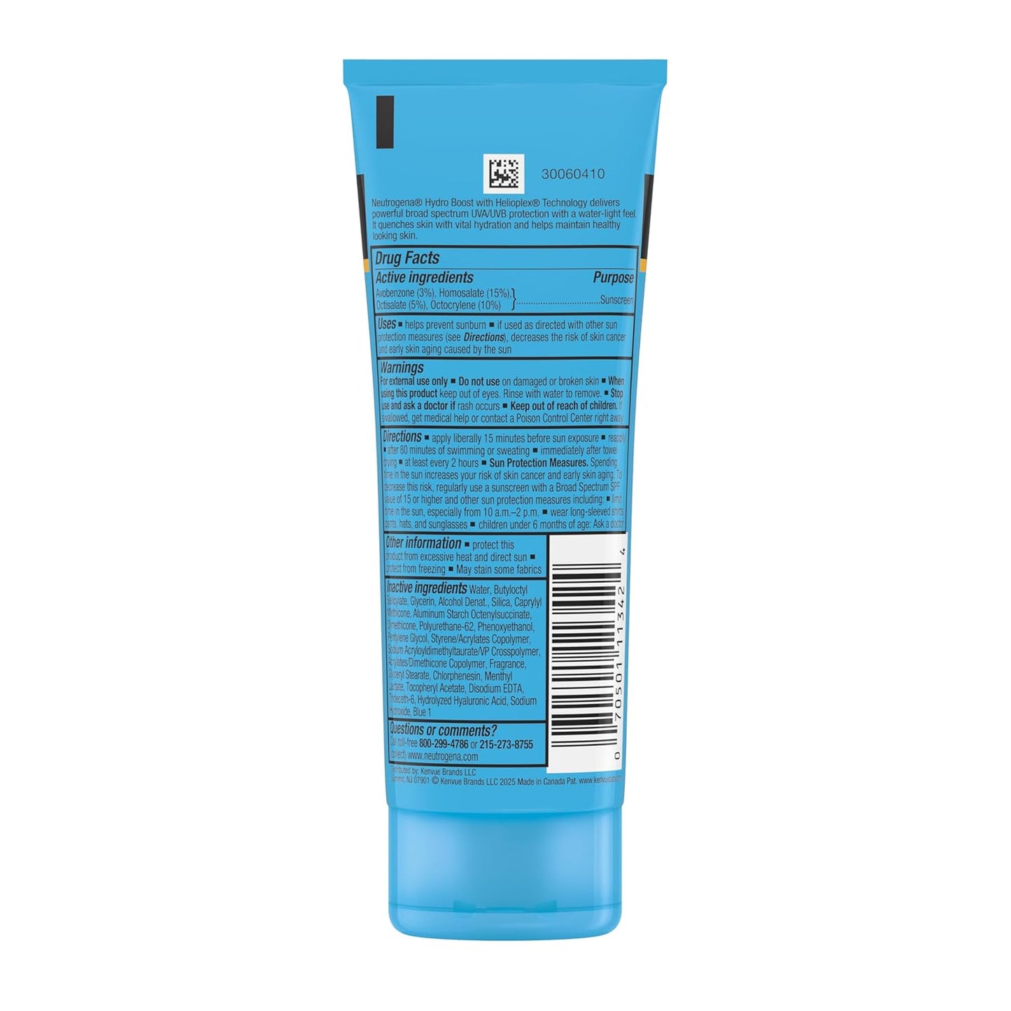 Neutrogena Hydro Boost Water Gel Sunscreen SPF 50 – Sweat-Resistant Sun Protection for Hiking, Biking and Beach Days