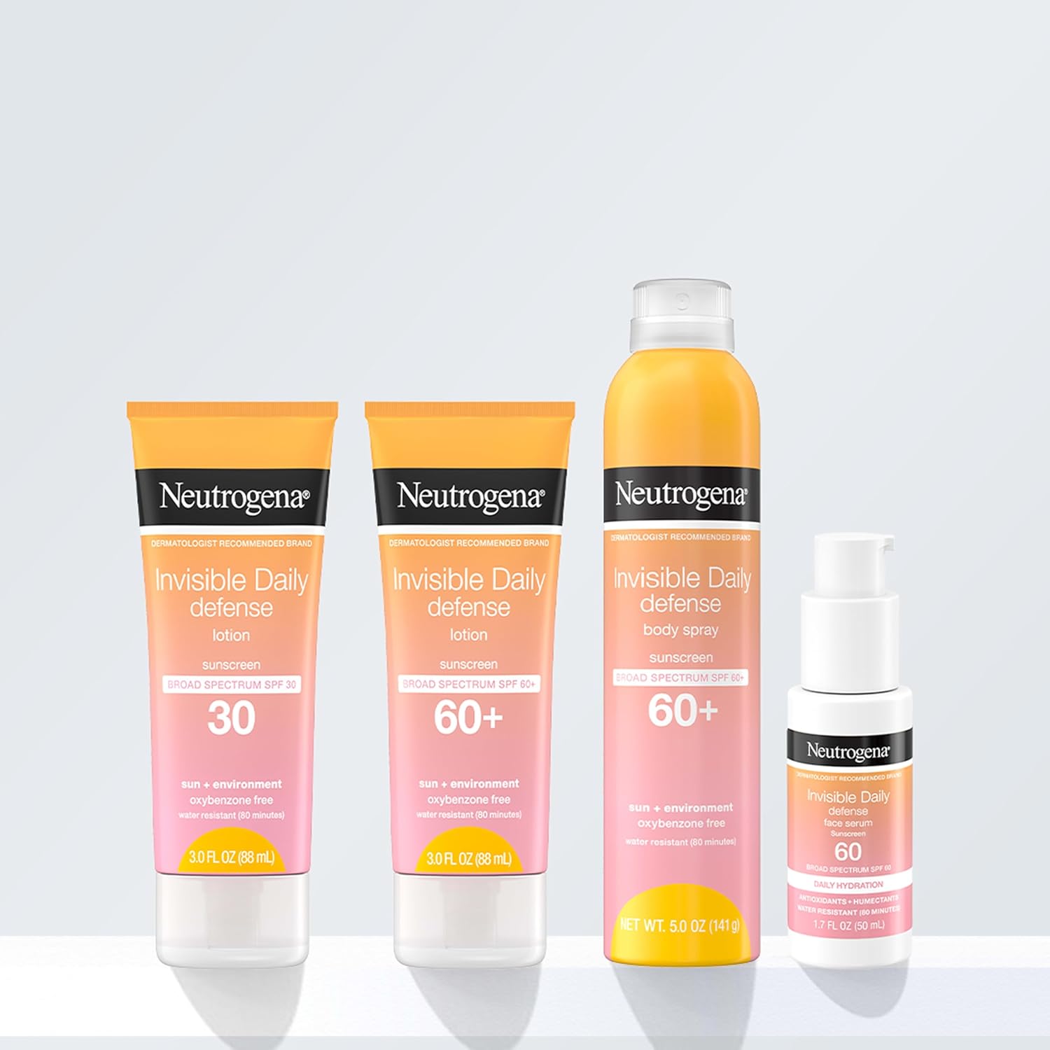 Neutrogena Invisible Daily Defense Body Sunscreen Spray – Daily Antioxidant SPF 60+ Ritual for Clean-Ingredient Skincare Routines
